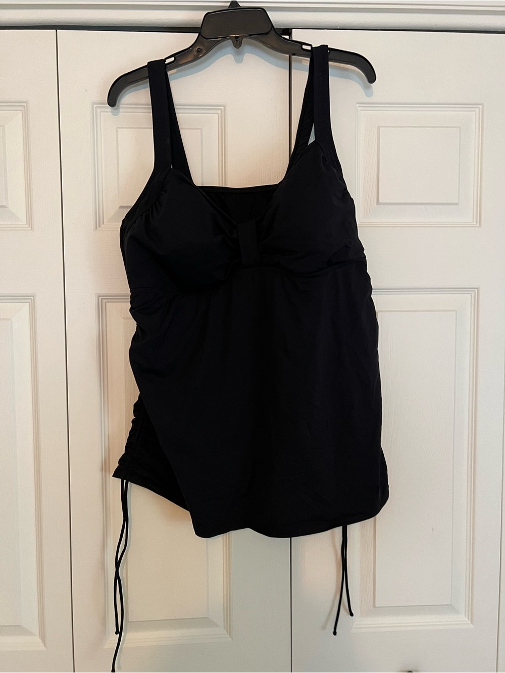 Lands' End Black Women's Tankini Swim Top